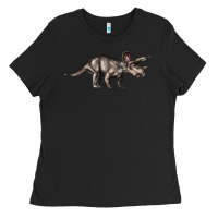 Black Triceratops Horridus Ladies Tee - LillyAllenDesigns