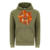 Vintage Olive Thanksgiving Turkey With Tartan Patch Vintage Hoodie - BundleAndBundleShop