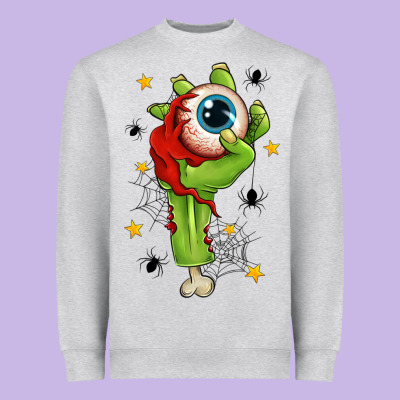 Zombie Hand With Eyeball Heavyweight Sweatshirt Designed By Texasbilliewilder