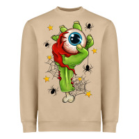 Mushroom Zombie Hand with Eyeball Heavyweight Sweatshirt - texasbilliewilder