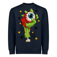 Navy Zombie Hand with Eyeball Heavyweight Sweatshirt - texasbilliewilder