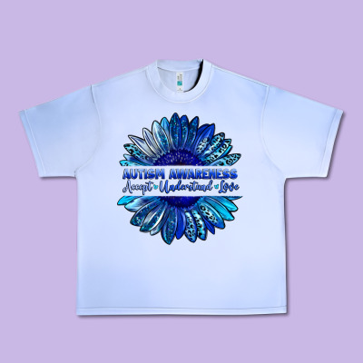 Autism Awareness Accept Understand Love Blue Urban Heavy Tee Designed By Lillyallendesigns