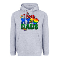 Heather Grey I love my dads Heavyweight Hoodie - FaDigitalArtStudio