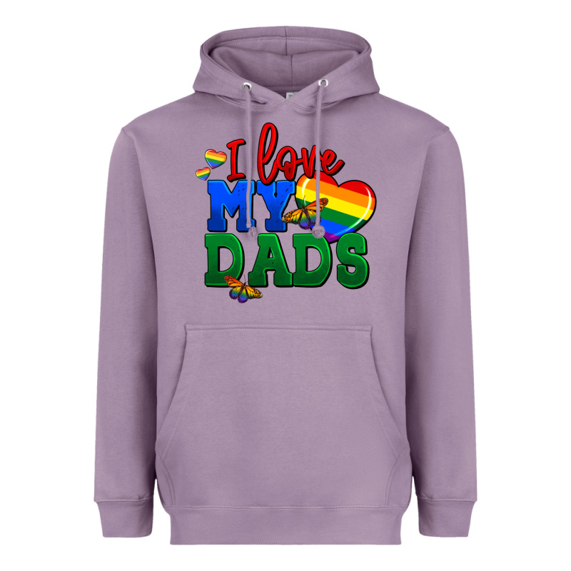 I Love My Dads Heavyweight Hoodie by FaDigitalArtStudio | Teevron
