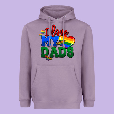 I Love My Dads Heavyweight Hoodie Designed By Fadigitalartstudio