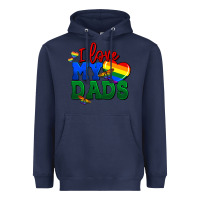 Navy I love my dads Heavyweight Hoodie - FaDigitalArtStudio