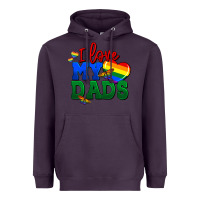 Plum I love my dads Heavyweight Hoodie - FaDigitalArtStudio