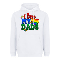 White I love my dads Heavyweight Hoodie - FaDigitalArtStudio