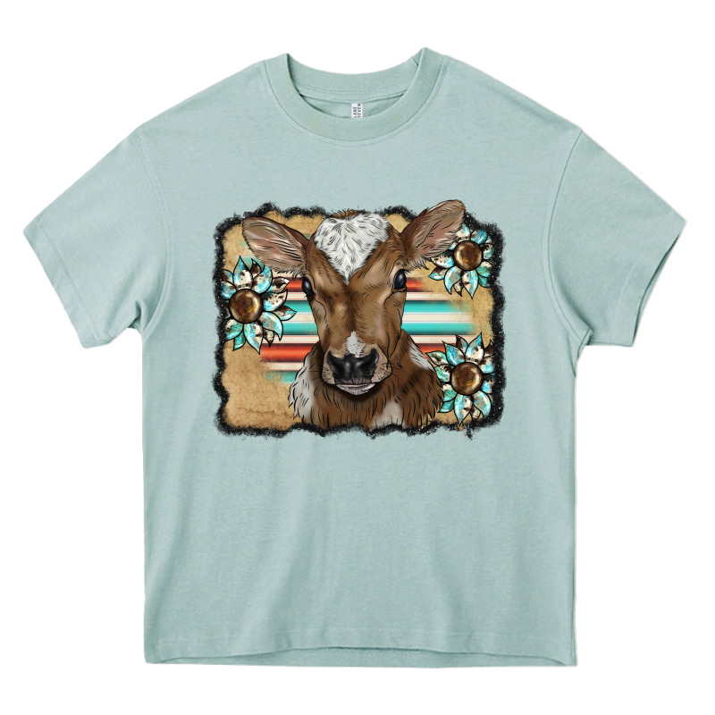 Western Wreath Baby Calf Heavy Core Tee by BarkalooDesign | Teevron