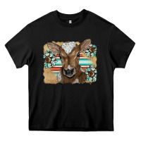Black western wreath baby calf Heavy Core Tee - BarkalooDesign