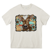 Cream western wreath baby calf Heavy Core Tee - BarkalooDesign