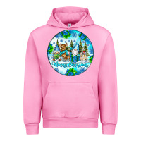 Fuchsia Pink merry christmas Urban Hoodie - CowhideDigitalArt