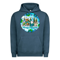 Pigment Midnight Navy merry christmas Urban Hoodie - CowhideDigitalArt