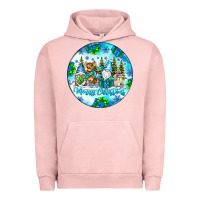 Pigment Salmon merry christmas Urban Hoodie - CowhideDigitalArt