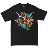 Black texas longhorn texas map Premium Tee - JahusDesignShop