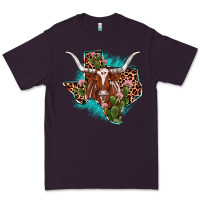 Plum texas longhorn texas map Premium Tee - JahusDesignShop