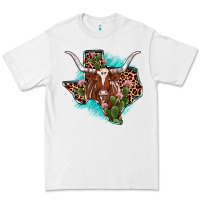 White texas longhorn texas map Premium Tee - JahusDesignShop