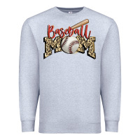 Heather Grey baseball mom Premium Sweatshirt - FaDigitalArtStudio