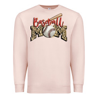 Pale Pink baseball mom Premium Sweatshirt - FaDigitalArtStudio