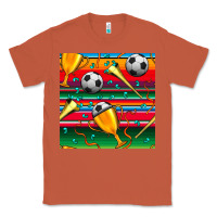 Copper soccer winner cup and vuvuzela with serape seamless pattern Classic Tee - BundleAndBundleShop