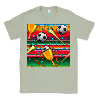 Matcha soccer winner cup and vuvuzela with serape seamless pattern Classic Tee - BundleAndBundleShop