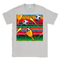 Moon Dust soccer winner cup and vuvuzela with serape seamless pattern Classic Tee - BundleAndBundleShop