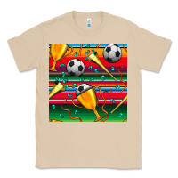 Mushroom soccer winner cup and vuvuzela with serape seamless pattern Classic Tee - BundleAndBundleShop