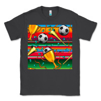 Smoke soccer winner cup and vuvuzela with serape seamless pattern Classic Tee - BundleAndBundleShop