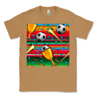 Toasted Coconut soccer winner cup and vuvuzela with serape seamless pattern Classic Tee - BundleAndBundleShop