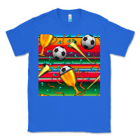 True Royal soccer winner cup and vuvuzela with serape seamless pattern Classic Tee - BundleAndBundleShop