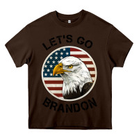Chocolate Brown Lets Go Brandon American Bald Eagle Heavy Core Tee - Jasminsmagicworld