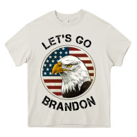Cream Lets Go Brandon American Bald Eagle Heavy Core Tee - Jasminsmagicworld