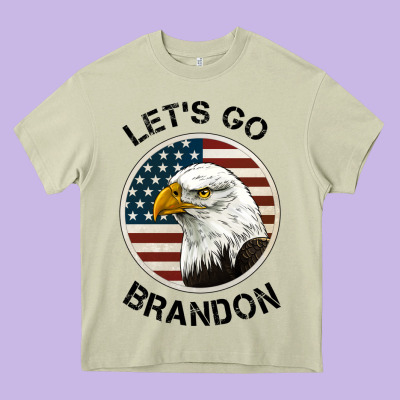Lets Go Brandon American Bald Eagle Heavy Core Tee Designed By Jasminsmagicworld