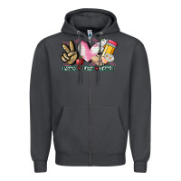 Smoke Peace love teach Zipper Hoodie - CowGirlArtShop