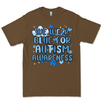 Cacao we wear blue for autism awareness Premium Tee - MaliasSmallBusiness
