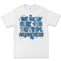 White we wear blue for autism awareness Premium Tee - MaliasSmallBusiness