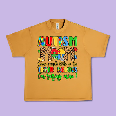 Autism Mom Some People Look Up To Their Heroes Urban Heavy Tee Designed By Lillyallendesigns