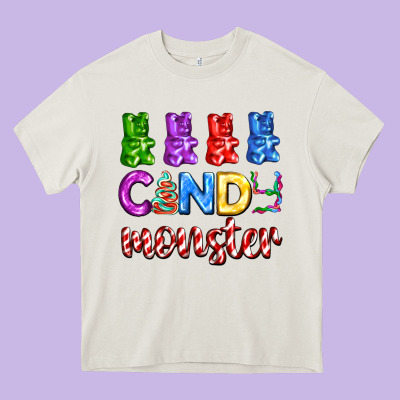 Candy Monster With Jelly Bear Heavy Core Tee Designed By Adodesignshop