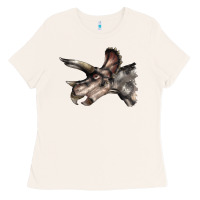 Bone Triceratops Horridus Face Ladies Tee - LillyAllenDesigns