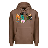Chestnut Blessed Mama Premium Hoodie - CowCowDesign