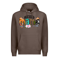Coffee Blessed Mama Premium Hoodie - CowCowDesign
