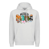 Dove Grey Blessed Mama Premium Hoodie - CowCowDesign