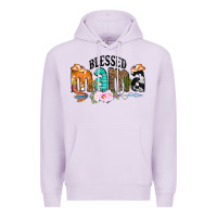 Lilac Blessed Mama Premium Hoodie - CowCowDesign