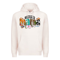 Pale Pink Blessed Mama Premium Hoodie - CowCowDesign
