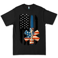 Black ems american flag Premium Tee - MaliasSmallBusiness