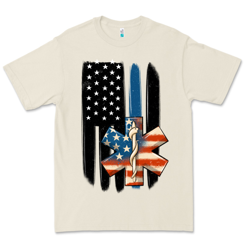 Ems American Flag Premium Tee by MaliasSmallBusiness | Teevron
