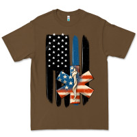 Cacao ems american flag Premium Tee - MaliasSmallBusiness