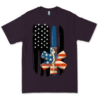 Plum ems american flag Premium Tee - MaliasSmallBusiness