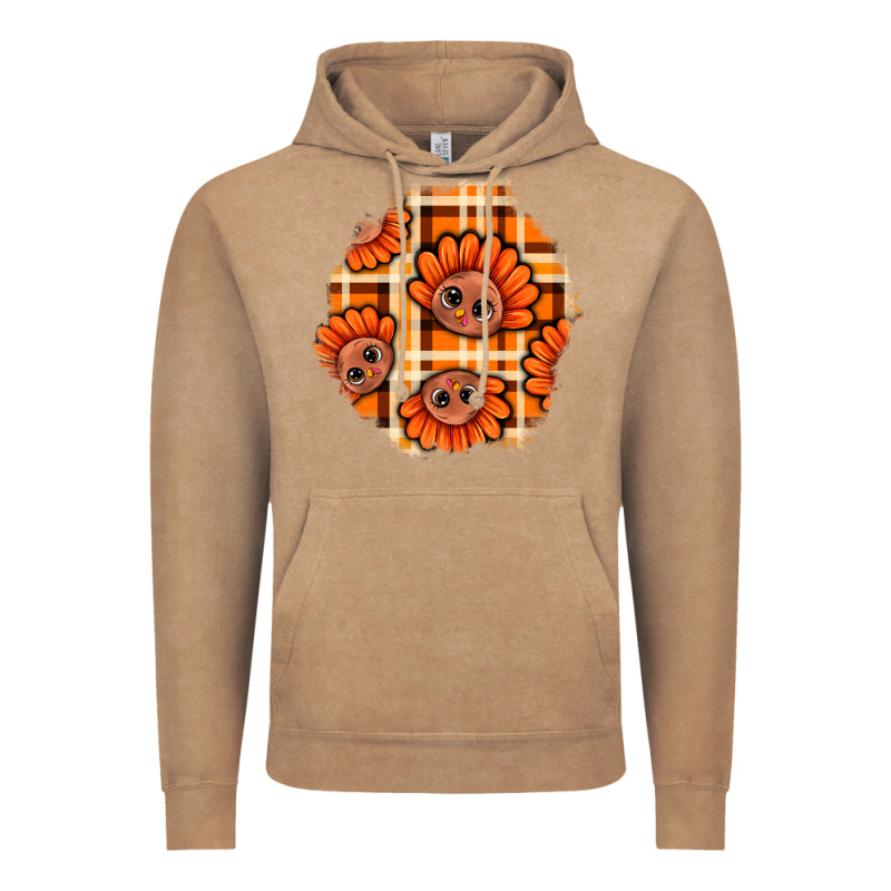 Thanksgiving Turkey With Tartan Patch Vintage Hoodie by BundleAndBundleShop | Teevron