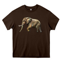 Chocolate Brown Elephant Heavy Core Tee - LillyAllenDesigns